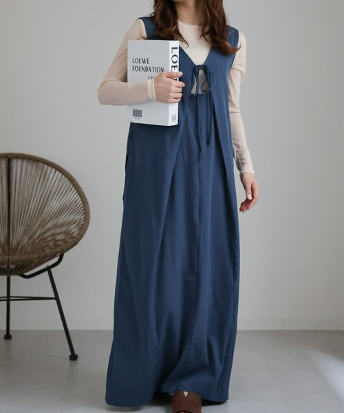 あおワンピース ヘリテージフレアシャツワンピース（マキシ・ロングワンピース