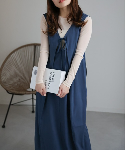 sakishimatokyo（サキシマトーキョー）の「２WAYフレアワンピース（ワンピース・レディース・ブラック/グレイッシュブルー/ホワイト系/ダークブラウン/ホワイト・FREE/S）」の14枚目の写真