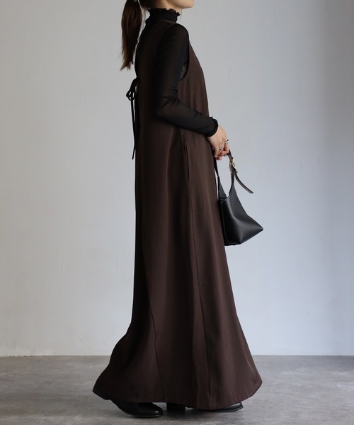 sakishimatokyo（サキシマトーキョー）の「２WAYフレアワンピース（ワンピース・レディース・ブラック/グレイッシュブルー/ホワイト系/ダークブラウン/ホワイト・FREE/S）」の7枚目の写真