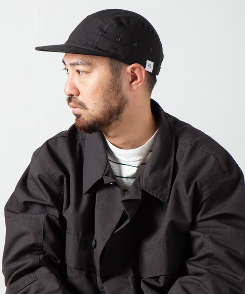 RACAL（ラカル）の「Linen Jet Cap 2 / リネンジェットキャップ2（キャップ・メンズ・ベージュ系その他/ブラック/ブルー系その他・FREE）」の2枚目の写真