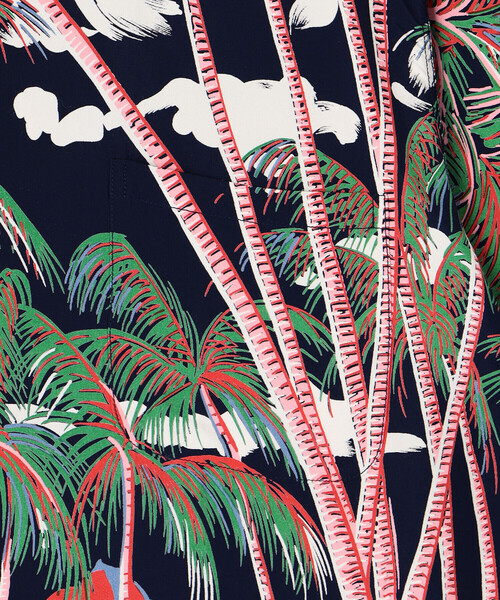 DUKE KAHANAMOKU（デューク カハナモク）の「DUKE KAHANAMOKU | ハワイアンシャツ ココナッツパーム＆ダイヤモンドヘッド MEN（シャツ/ブラウス・メンズ・ブルー系その他5・X-LARGE/LARGE）」の14枚目の写真