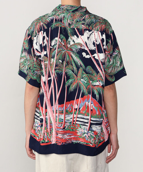 DUKE KAHANAMOKU（デューク カハナモク）の「DUKE KAHANAMOKU | ハワイアンシャツ ココナッツパーム＆ダイヤモンドヘッド MEN（シャツ/ブラウス・メンズ・ブルー系その他5・X-LARGE/LARGE）」の17枚目の写真
