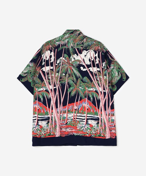 DUKE KAHANAMOKU（デューク カハナモク）の「DUKE KAHANAMOKU | ハワイアンシャツ ココナッツパーム＆ダイヤモンドヘッド MEN（シャツ/ブラウス・メンズ・ブルー系その他5・X-LARGE/LARGE）」の8枚目の写真