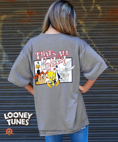 babyShoop（ベイビーシュープ）の「LOONEY TUNES 半袖TOPS【BP】（Tシャツ/カットソー・レディース・ベージュ/ホワイト/グレー・FREE）」の3枚目の写真