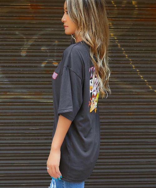 babyShoop（ベイビーシュープ）の「LOONEY TUNES 半袖TOPS【BP】（Tシャツ/カットソー・レディース・ベージュ/ホワイト/グレー・FREE）」の6枚目の写真