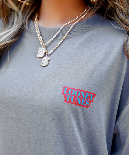 babyShoop（ベイビーシュープ）の「LOONEY TUNES 半袖TOPS【BP】（Tシャツ/カットソー・レディース・ベージュ/ホワイト/グレー・FREE）」の10枚目の写真