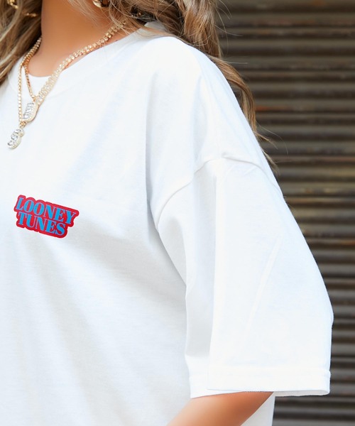 babyShoop（ベイビーシュープ）の「LOONEY TUNES 半袖TOPS【BP】（Tシャツ/カットソー・レディース・ベージュ/ホワイト/グレー・FREE）」の11枚目の写真