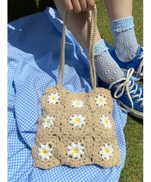 WC | フラワーニットミニトート(トートバッグ)