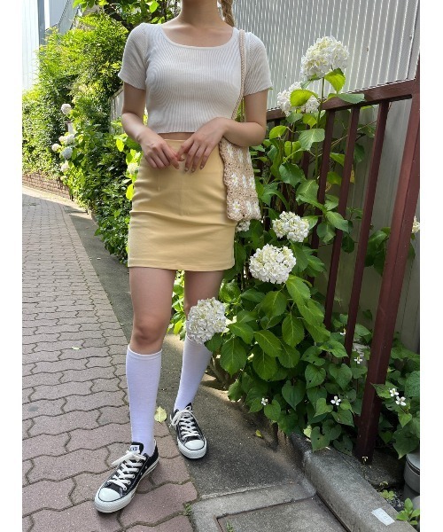 WC(ダブル シー)の「フラワーニットミニトート(トートバッグ・レディース・アイボリー・FREE)」の3枚目の写真