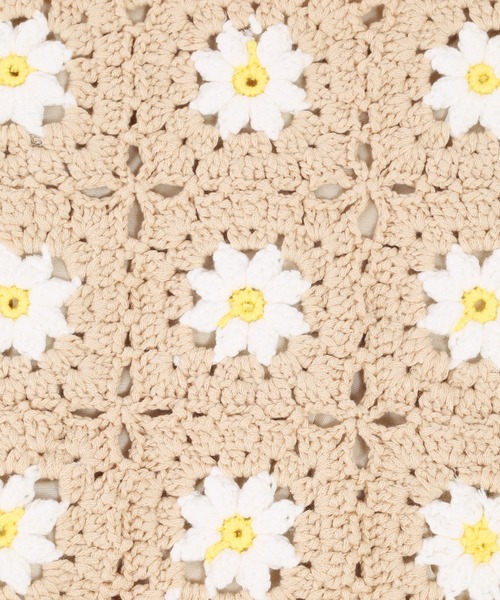 WC(ダブル シー)の「フラワーニットミニトート(トートバッグ・レディース・アイボリー・FREE)」の7枚目の写真