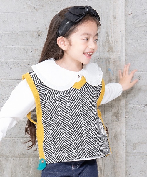 RAGMART（ラグマート）の「サイドオープンベスト（ベスト・キッズ・グリーン/ピンク/ブラック/キャメル・110cm/120cm/130cm/100cm）」の2枚目の写真