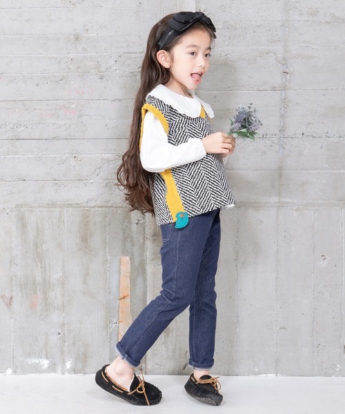 RAGMART（ラグマート）の「サイドオープンベスト（ベスト・キッズ・グリーン/ピンク/ブラック/キャメル・110cm/120cm/130cm/100cm）」の7枚目の写真