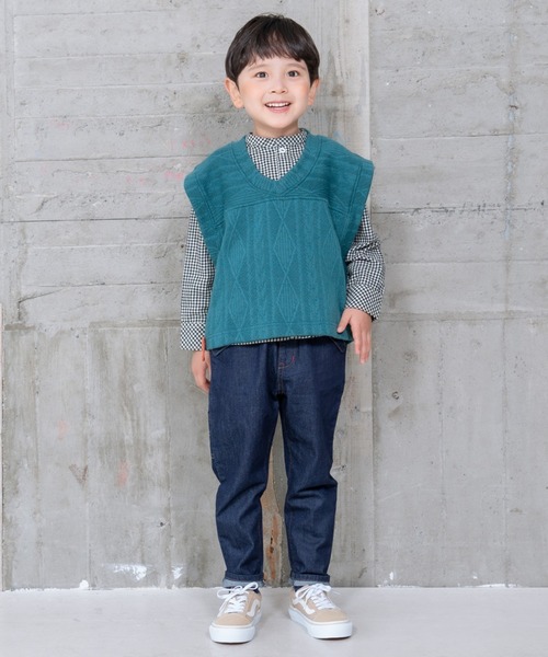 RAGMART（ラグマート）の「サイドオープンベスト（ベスト・キッズ・グリーン/ピンク/ブラック/キャメル・110cm/120cm/130cm/100cm）」の8枚目の写真