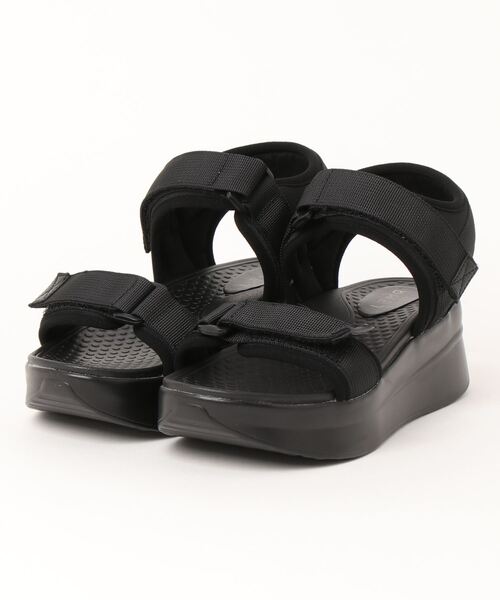 LSMR（レスモア）の「LSMR レスモア レディース 厚底スポーティサンダル 222208（サンダル・レディース・ブラック/ベージュ・L/LL/S/M）」の2枚目の写真