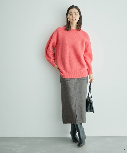 ROPE'(ロペ)の「【雑誌掲載】ポケット付きチェックタイトスカート(スカート・レディース・チャコールグレー/ダークブラウン・40/38/36)」の18枚目の写真