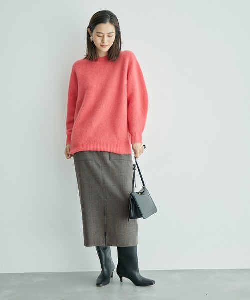 ROPE'(ロペ)の「【雑誌掲載】ポケット付きチェックタイトスカート(スカート・レディース・チャコールグレー/ダークブラウン・40/38/36)」の19枚目の写真