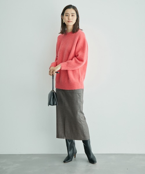 ROPE'(ロペ)の「【雑誌掲載】ポケット付きチェックタイトスカート(スカート・レディース・チャコールグレー/ダークブラウン・40/38/36)」の21枚目の写真