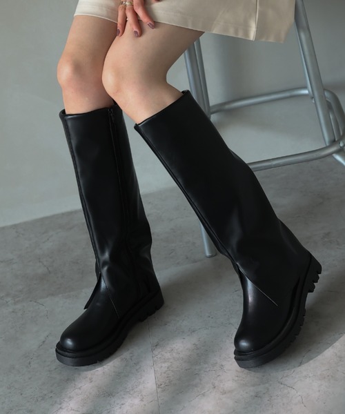 VIVIAN（ヴィヴィアン）の「厚底ラップルーズブーツ ZOZOTOWN+オフィシャルサイト限定商品（ブーツ・レディース・ブラック・LL/S/M/L）」の15枚目の写真