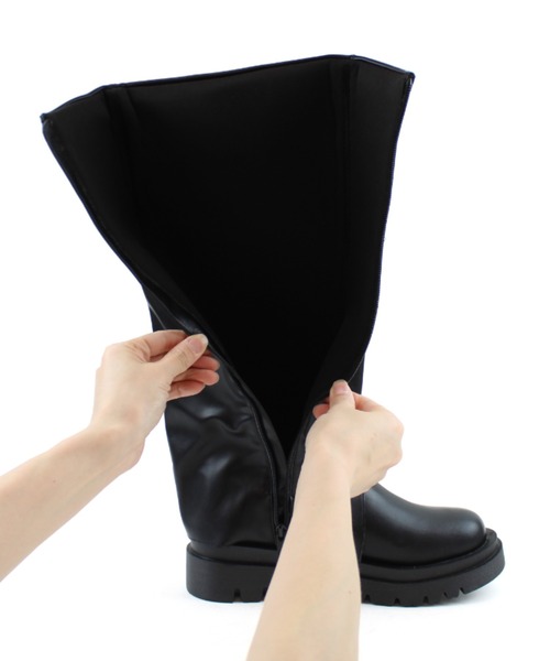 VIVIAN（ヴィヴィアン）の「厚底ラップルーズブーツ ZOZOTOWN+オフィシャルサイト限定商品（ブーツ・レディース・ブラック・LL/S/M/L）」の14枚目の写真