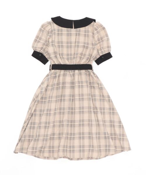 CECIL McBEE（セシルマクビー）の「ビッグカラーチェックワンピース（ワンピース・レディース・ネイビー/ベージュ/アイボリー・MEDIUM）」の7枚目の写真