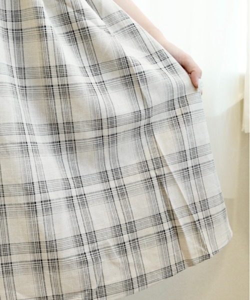CECIL McBEE（セシルマクビー）の「ビッグカラーチェックワンピース（ワンピース・レディース・ネイビー/ベージュ/アイボリー・MEDIUM）」の15枚目の写真