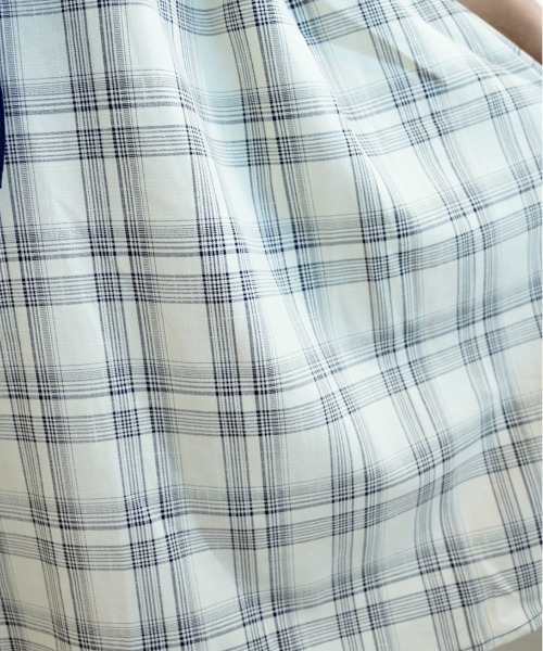 CECIL McBEE（セシルマクビー）の「ビッグカラーチェックワンピース（ワンピース・レディース・ネイビー/ベージュ/アイボリー・MEDIUM）」の5枚目の写真