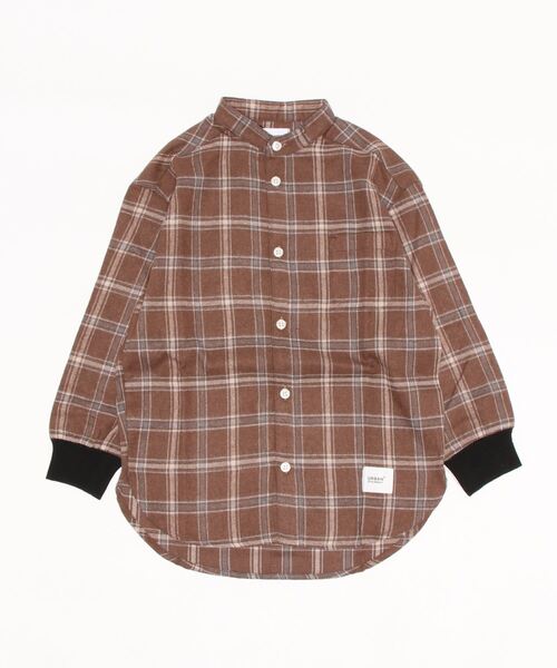 GENERATOR（ジェネレーター）の「GENERATOR/ジェネレーター バンドカラーシャツ（シャツ/ブラウス・キッズ・ブラウン系その他2/ベージュ系その他6/ブルー系その他5/ブラック・M/L/XL）」の8枚目の写真