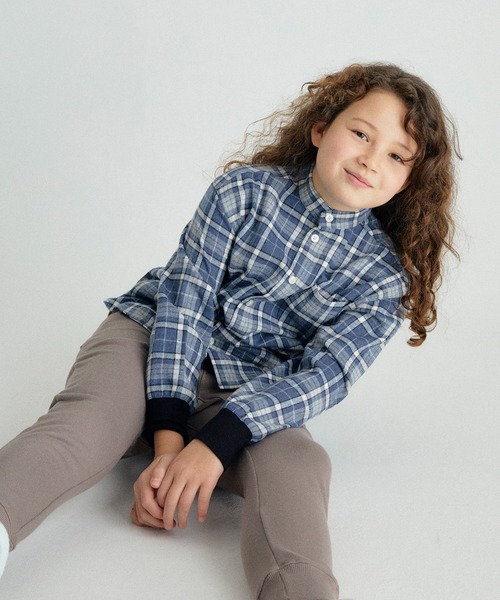 GENERATOR（ジェネレーター）の「GENERATOR/ジェネレーター バンドカラーシャツ（シャツ/ブラウス・キッズ・ブラウン系その他2/ベージュ系その他6/ブルー系その他5/ブラック・M/L/XL）」の14枚目の写真