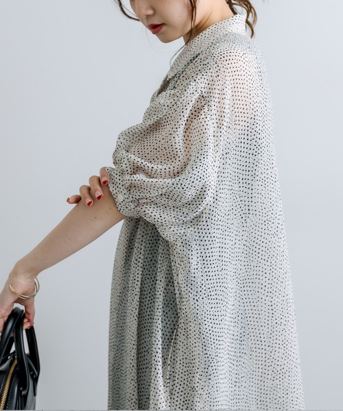 PUAL CE CIN（ピュアルセシン）の「【Du noir】ドット柄ワンピース（ワンピース・レディース・ブラック/アイボリー・FREE）」の20枚目の写真
