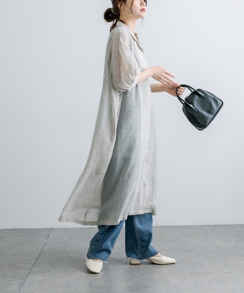 PUAL CE CIN（ピュアルセシン）の「【Du noir】ドット柄ワンピース（ワンピース・レディース・ブラック/アイボリー・FREE）」の8枚目の写真