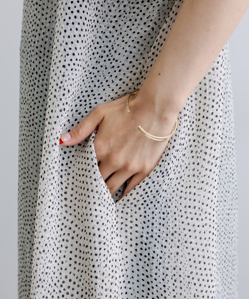 PUAL CE CIN（ピュアルセシン）の「【Du noir】ドット柄ワンピース（ワンピース・レディース・ブラック/アイボリー・FREE）」の9枚目の写真