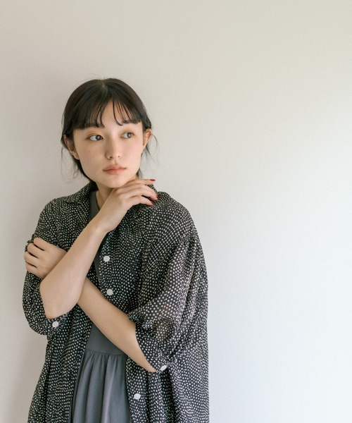 PUAL CE CIN（ピュアルセシン）の「【Du noir】ドット柄ワンピース（ワンピース・レディース・ブラック/アイボリー・FREE）」の7枚目の写真