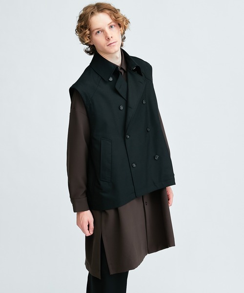 Lui's（ルイス）の「ワイドトレンチベスト（ベスト・メンズ・チャコールグレー/ブラック・FREE）」の2枚目の写真