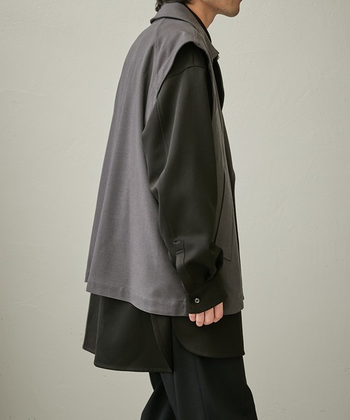 Lui's（ルイス）の「ワイドトレンチベスト（ベスト・メンズ・チャコールグレー/ブラック・FREE）」の11枚目の写真