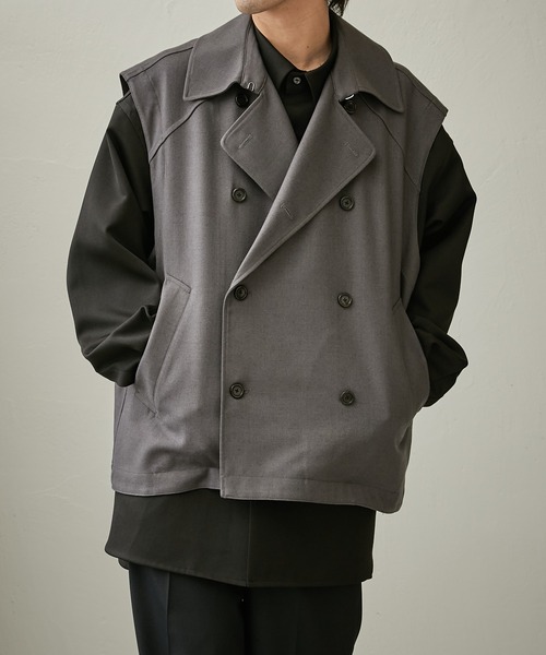 Lui's（ルイス）の「ワイドトレンチベスト（ベスト・メンズ・チャコールグレー/ブラック・FREE）」の13枚目の写真