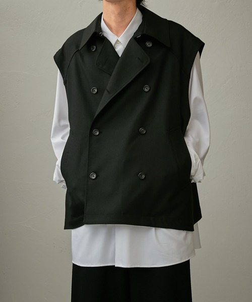 Lui's（ルイス）の「ワイドトレンチベスト（ベスト・メンズ・チャコールグレー/ブラック・FREE）」の20枚目の写真