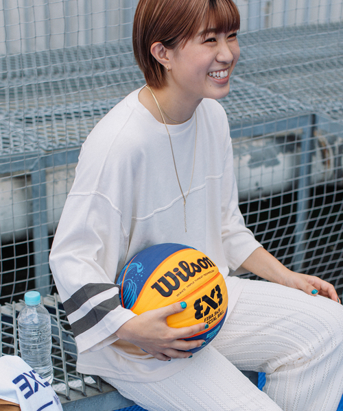 B.C STOCK(ベーセーストック)の「【3x3.EXE】 フットボールTシャツ(Tシャツ/カットソー・メンズ・ホワイト系その他/ネイビー・LARGE/MEDIUM)」の5枚目の写真