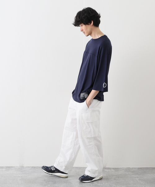 B.C STOCK(ベーセーストック)の「【3x3.EXE】 フットボールTシャツ(Tシャツ/カットソー・メンズ・ホワイト系その他/ネイビー・LARGE/MEDIUM)」の9枚目の写真