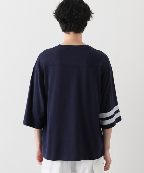 B.C STOCK(ベーセーストック)の「【3x3.EXE】 フットボールTシャツ(Tシャツ/カットソー・メンズ・ホワイト系その他/ネイビー・LARGE/MEDIUM)」の12枚目の写真