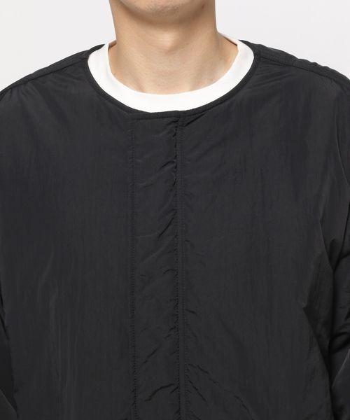 LOWRYS FARM（ローリーズファーム）の「エアサーマルノーカラーコート　344478（ノーカラーコート・メンズ・ブラック/カーキ・MEDIUM/LARGE）」の9枚目の写真