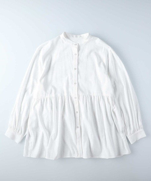 HONEYSUCKLE ROSE(ハニーサックルローズ)の「【HONEYSUCKLE ROSE】ティアードブラウス(シャツ/ブラウス・レディース・ホワイト/ネイビー×ホワイト・L/M)」の2枚目の写真