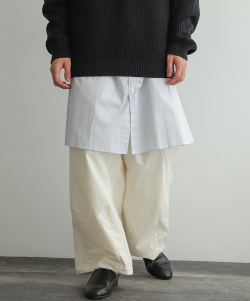 SENSE OF PLACE by URBAN RESEARCH（センスオブプレイスバイアーバンリサーチ）の「バンドカラーロングシャツ（シャツ/ブラウス・メンズ・ホワイト系その他/ホワイト・LARGE/MEDIUM）」の20枚目の写真