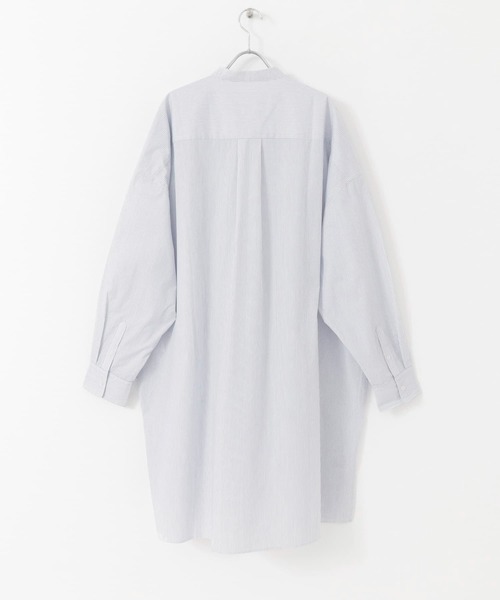 SENSE OF PLACE by URBAN RESEARCH（センスオブプレイスバイアーバンリサーチ）の「バンドカラーロングシャツ（シャツ/ブラウス・メンズ・ホワイト系その他/ホワイト・LARGE/MEDIUM）」の6枚目の写真