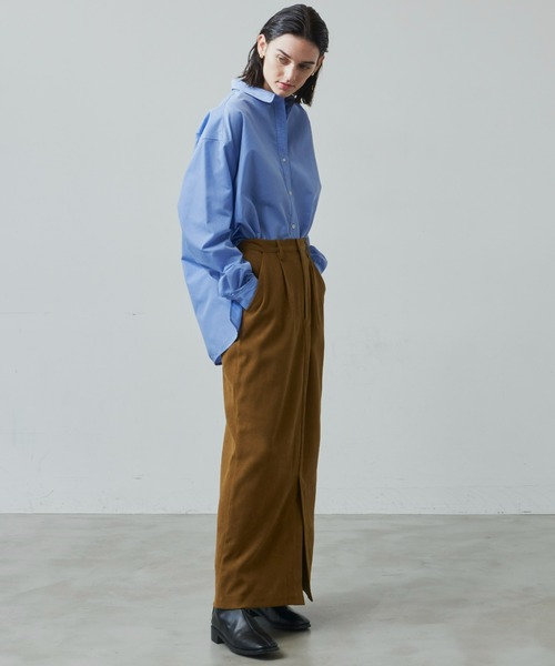 Aunt Marie's(アントマリーズ)の「コーデュロイロングナロースカート/セットアップ対応(スカート・レディース・ブラック/レオパード/ピンク/ブラウン/アイボリー・FREE/MT)」の6枚目の写真