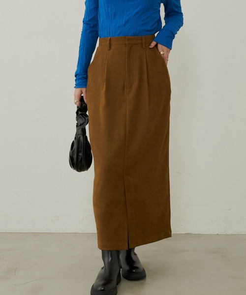 Aunt Marie's(アントマリーズ)の「コーデュロイロングナロースカート/セットアップ対応(スカート・レディース・ブラック/レオパード/ピンク/ブラウン/アイボリー・FREE/MT)」の11枚目の写真