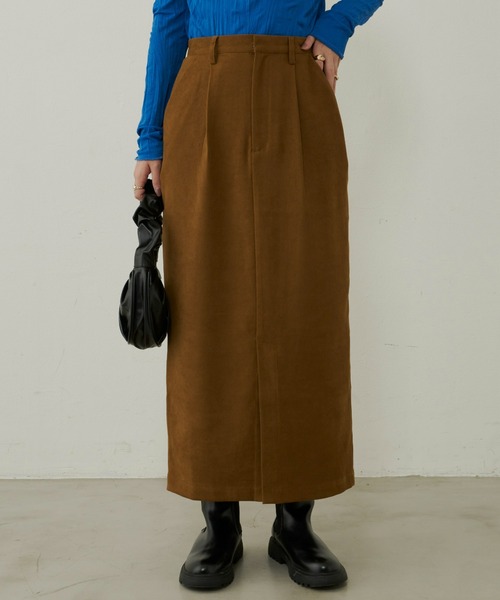 Aunt Marie's(アントマリーズ)の「コーデュロイロングナロースカート/セットアップ対応(スカート・レディース・ブラック/レオパード/ピンク/ブラウン/アイボリー・FREE/MT)」の15枚目の写真