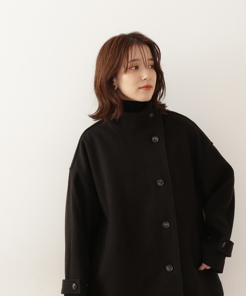 N.（N. Natural Beauty Basic）（エヌエヌナチュラルビューティーベーシック）の「【追加生産】【S Size Line】◆テックメルトンスタンドネックショートコート（その他アウター・レディース・ブラック/ベージュ/オレンジ・SMALL/MEDIUM）」の14枚目の写真