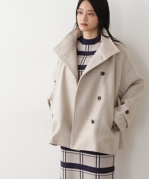 N.（N. Natural Beauty Basic）（エヌエヌナチュラルビューティーベーシック）の「【追加生産】【S Size Line】◆テックメルトンスタンドネックショートコート（その他アウター・レディース・ブラック/ベージュ/オレンジ・SMALL/MEDIUM）」の16枚目の写真