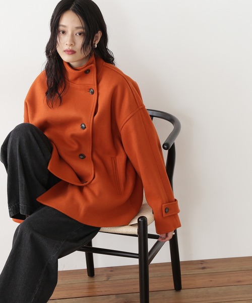 N.（N. Natural Beauty Basic）（エヌエヌナチュラルビューティーベーシック）の「【追加生産】【S Size Line】◆テックメルトンスタンドネックショートコート（その他アウター・レディース・ブラック/ベージュ/オレンジ・SMALL/MEDIUM）」の19枚目の写真