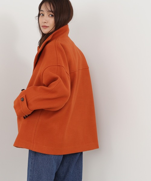 N.（N. Natural Beauty Basic）（エヌエヌナチュラルビューティーベーシック）の「【追加生産】【S Size Line】◆テックメルトンスタンドネックショートコート（その他アウター・レディース・ブラック/ベージュ/オレンジ・SMALL/MEDIUM）」の20枚目の写真